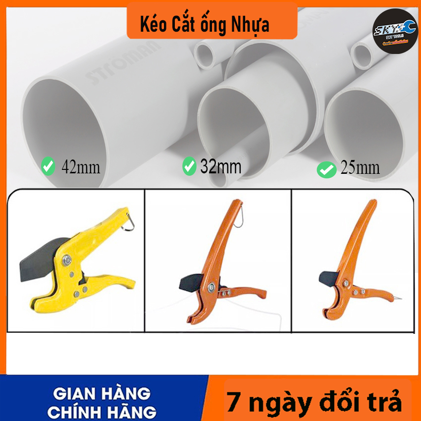 Kéo cắt ống nhựa PVC trợ lực, kìm cắt ống nước 25-32-42mm. kìm cắt ống PVC, PP, PE, kéo cắt ống nước nhựa chuyên nghiệp thợ điện nước.
