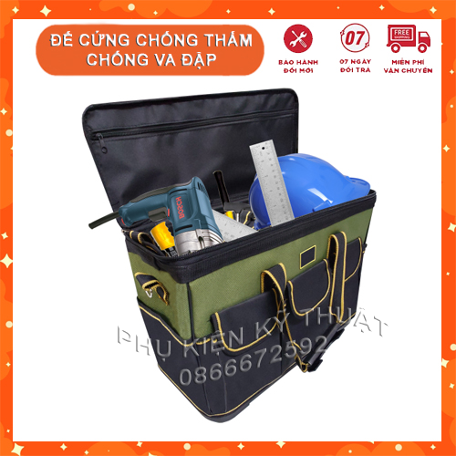TÚI ĐỰNG DỤNG CỤ ĐỒ NGHỀ NẮP VUÔNG ĐẾ CỨNG CHỐNG THẤM NƯỚC