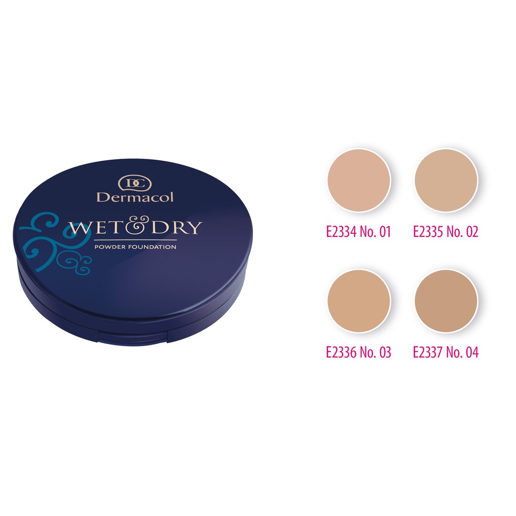 Phấn Nén Không Thấm Nước 2 Trong 1 Dermacol Wet & Dry Powder Foundation 6g