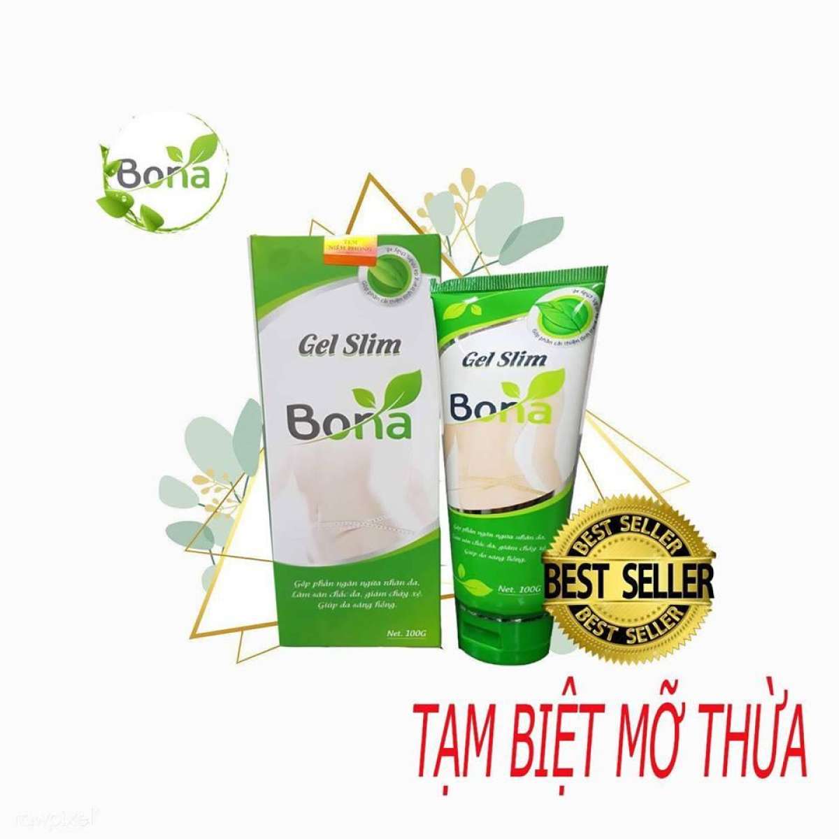 Kem tan mỡ bụng Slim Gel Bona 100gr - Đánh Tan Lượng Mỡ Thừa-AN001