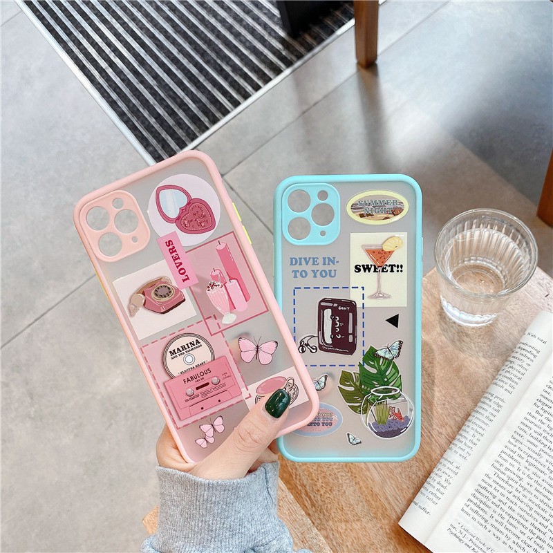 Ốp iphone,ốp lưng viền nhám 7plus/8plus/x/xs/xsmax/11/11promax/6/6s/6plus/6plus/7/8 - ossan v09