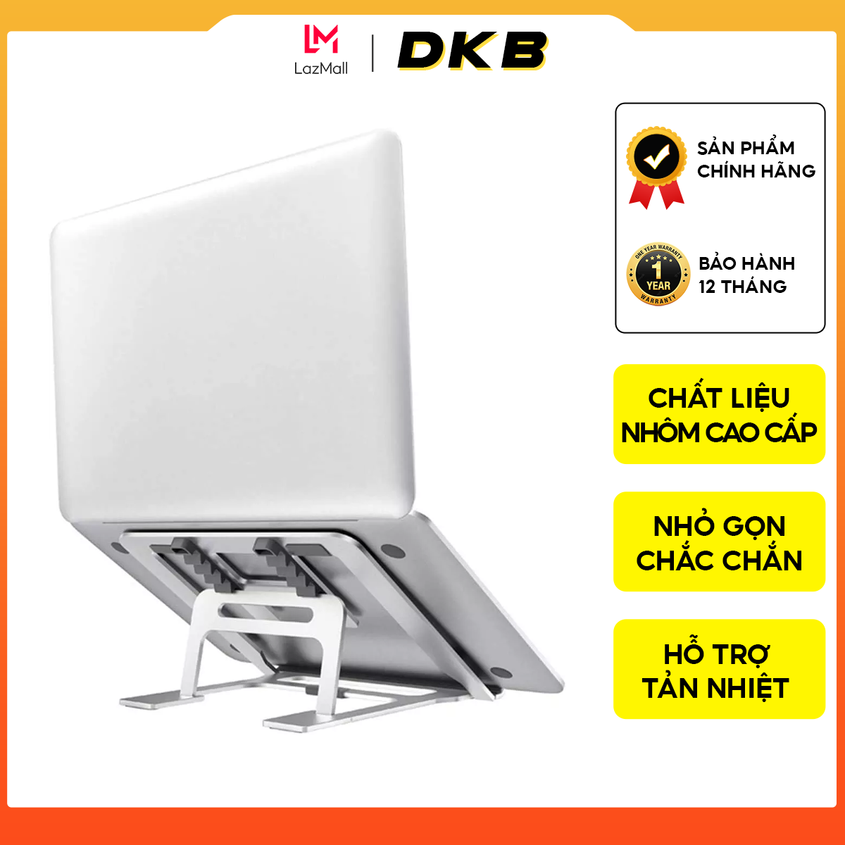 [Miễn phí vận chuyển]Giá Đỡ Máy Tính, Laptop, iPad, Macbook Hợp Kim Nhôm Cao Cấp. Hỗ Trợ Tản Nhiệt Chống Mỏi Cổ, Vai, Gáy. Hàng Chính Hãng DKB