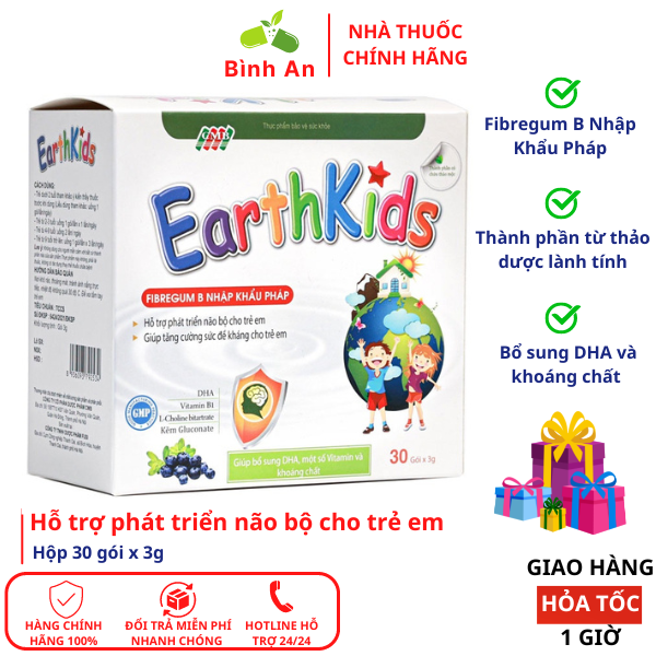 Cốm EarthKids, hỗ trợ phát triển não bộ cho trẻ, bổ sung DHA