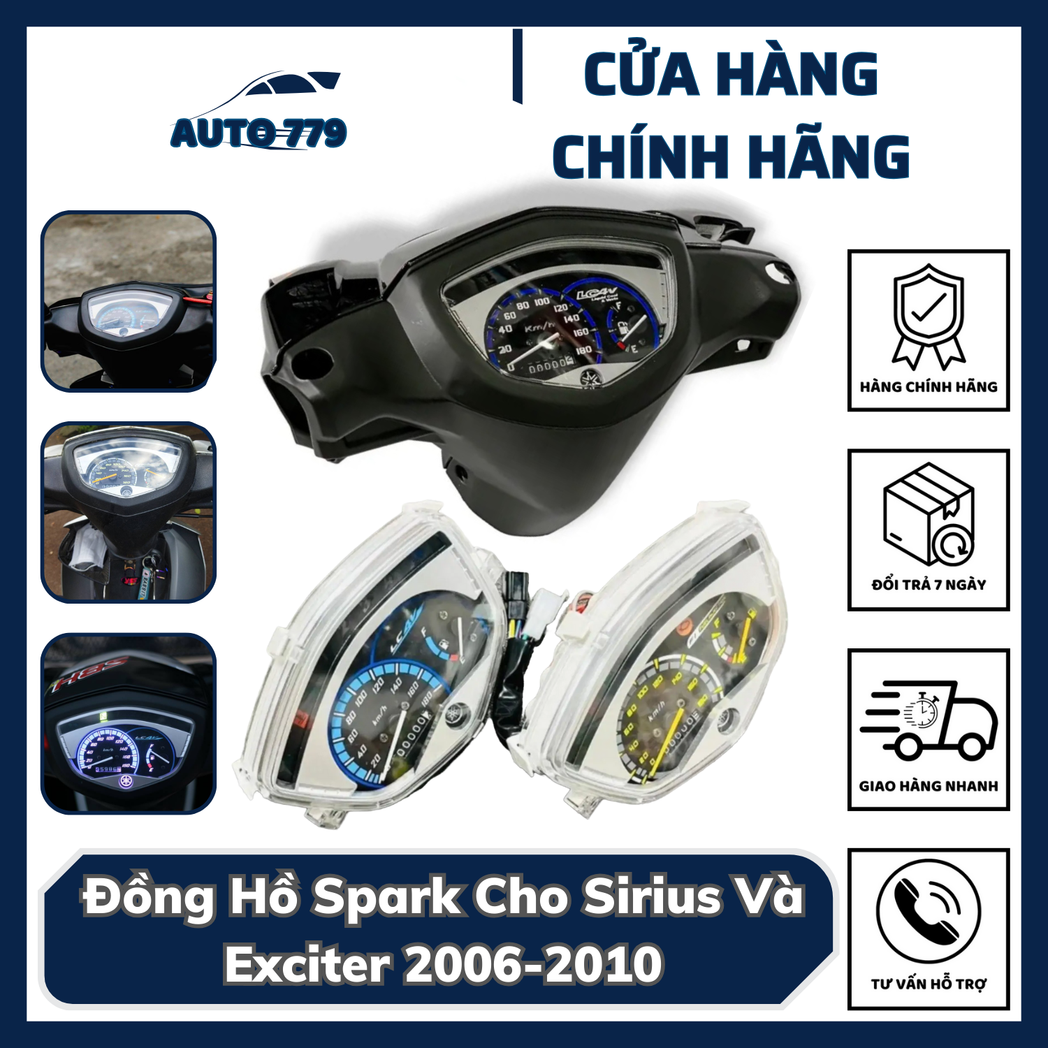 Đồng hồ spark cho sirius và exciter 2006-2010