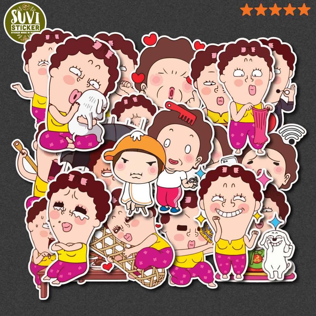 Combo 20 Sticker Noi Tro chống nước dán laptop, điện thoại, đàn guitar, mũ bảo hiểm.