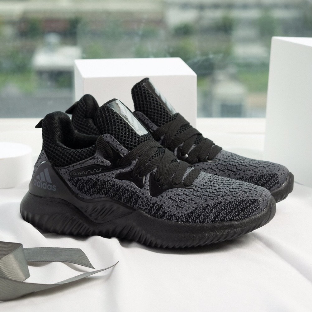 [HCM]Giầy alphabounce đen ghi nữ giày thể thao alphabounce đen ghi nữ