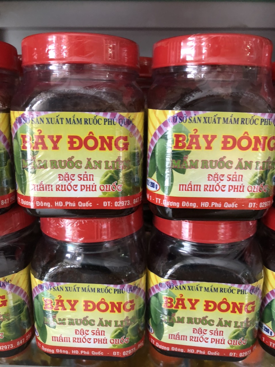 Combo 6 hộp mắm ruốc hiệu bà bảy đông hộp 200g