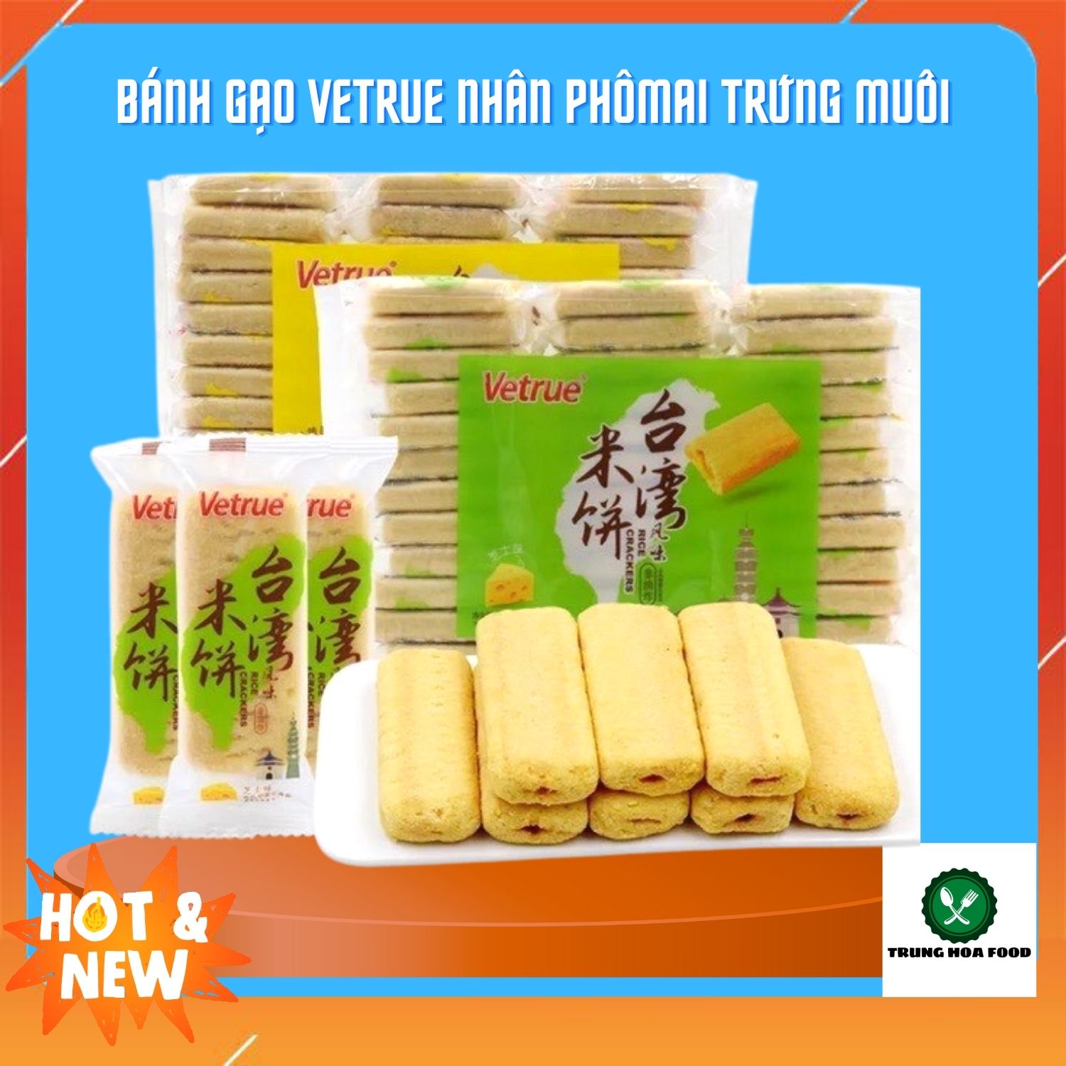 Bánh gạo vetrue nhân phômai trứng muối