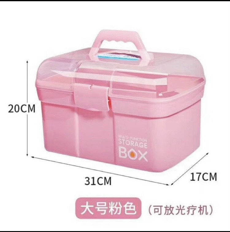 CỐP NHỰA HỒNG đựng đồ nails mi đồ make up trang diểm siêu tiện dụng đựng được cả máy hơ bảo đảm chất lượng -phụ kiện nails minh anh
