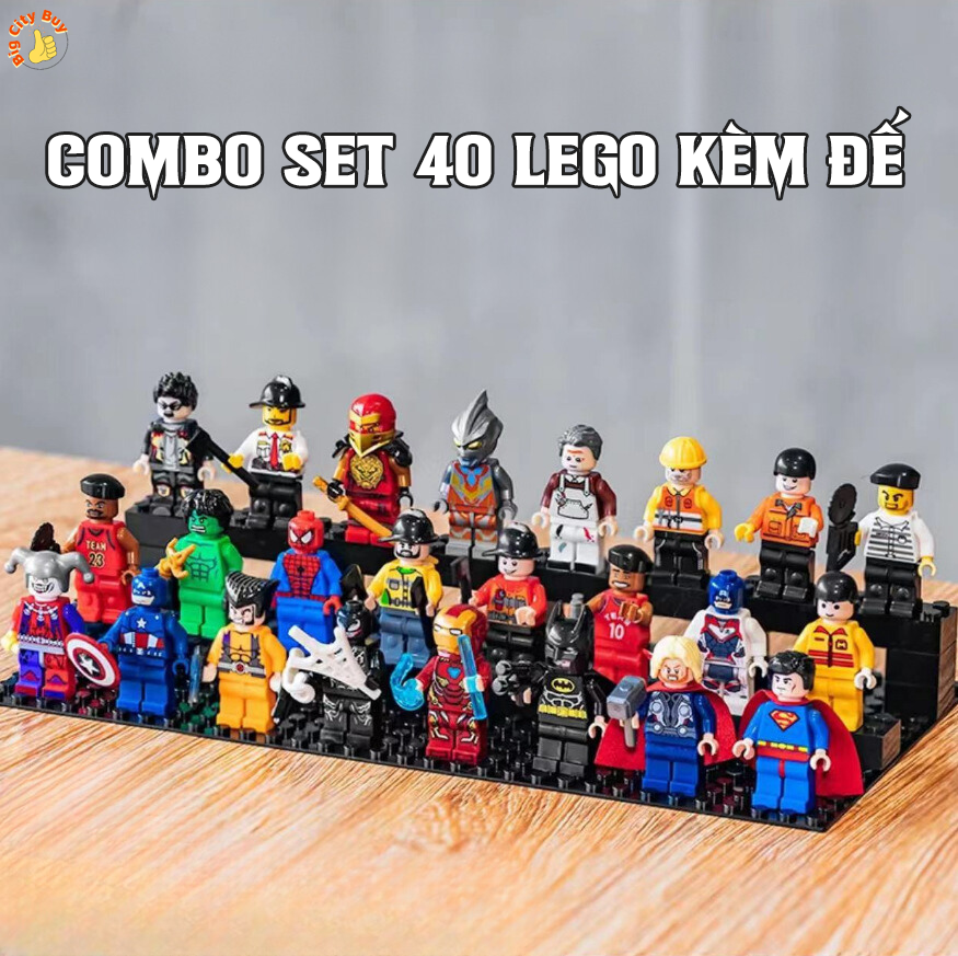 [RẺ NHẤT THỊ TRƯỜNG] Set Đồ Chơi Lego 40 - 45 Nhân Vật Khác Nhau Siêu Thú Vị Bigcitybuy Siêu Anh Hùn