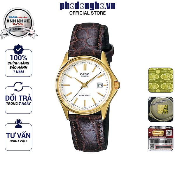 Đồng hồ nữ dây da Casio Anh Khuê LTP-1183Q-7ADF