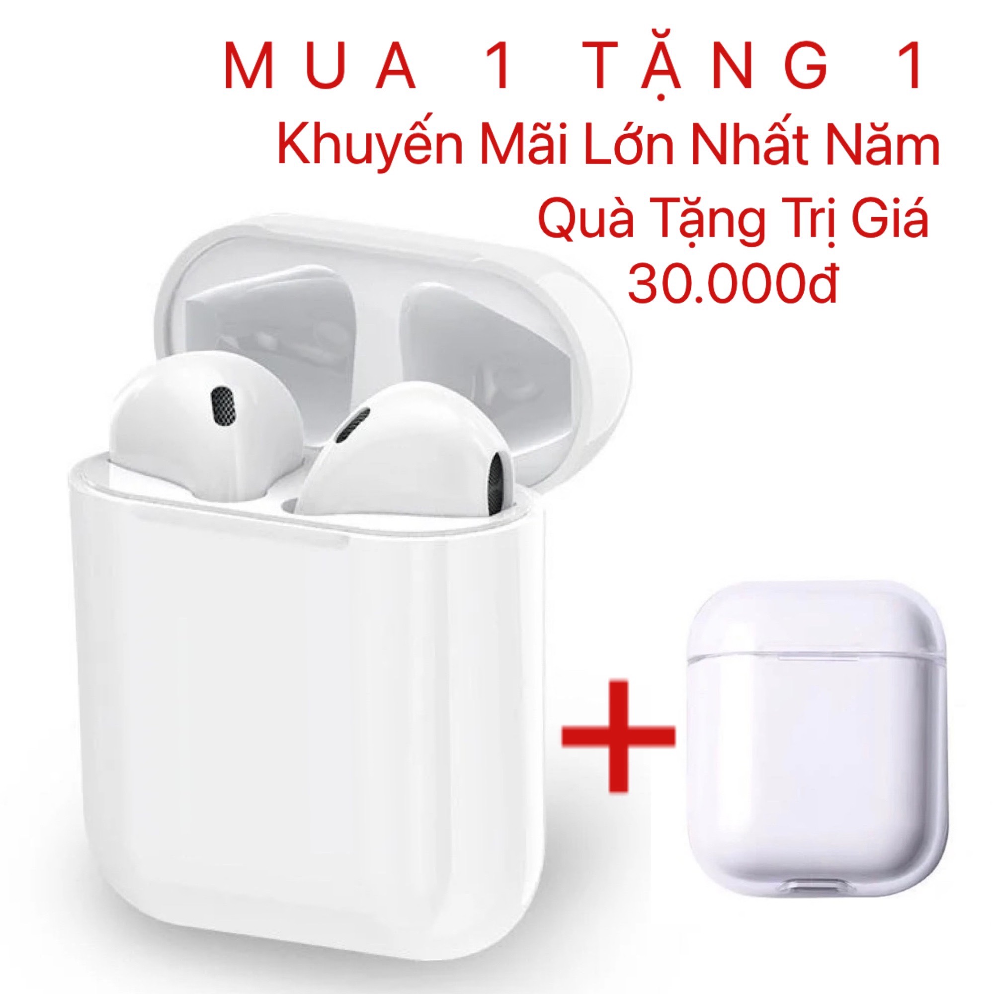 Tai nghe bluetooth I12 TWS 5.0 phiên bản thể thao quốc tế TẶNG kèm ốp bảo vệ chống sốc dành cho tai nghe trị giá 30k