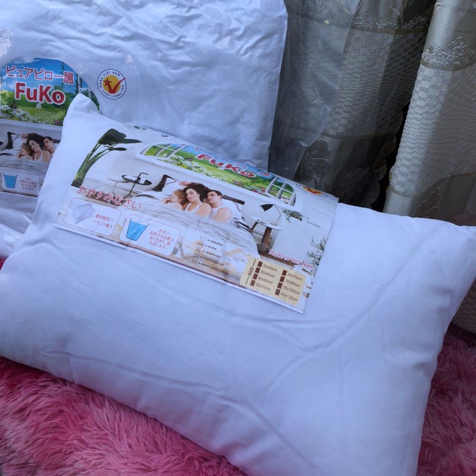 [Video thật] Ruột Gối Hơi Bông Cao Cấp FuKo Tiêu Chuẩn Khách Sạn Kích Thước 40x60, 50 x 70cm