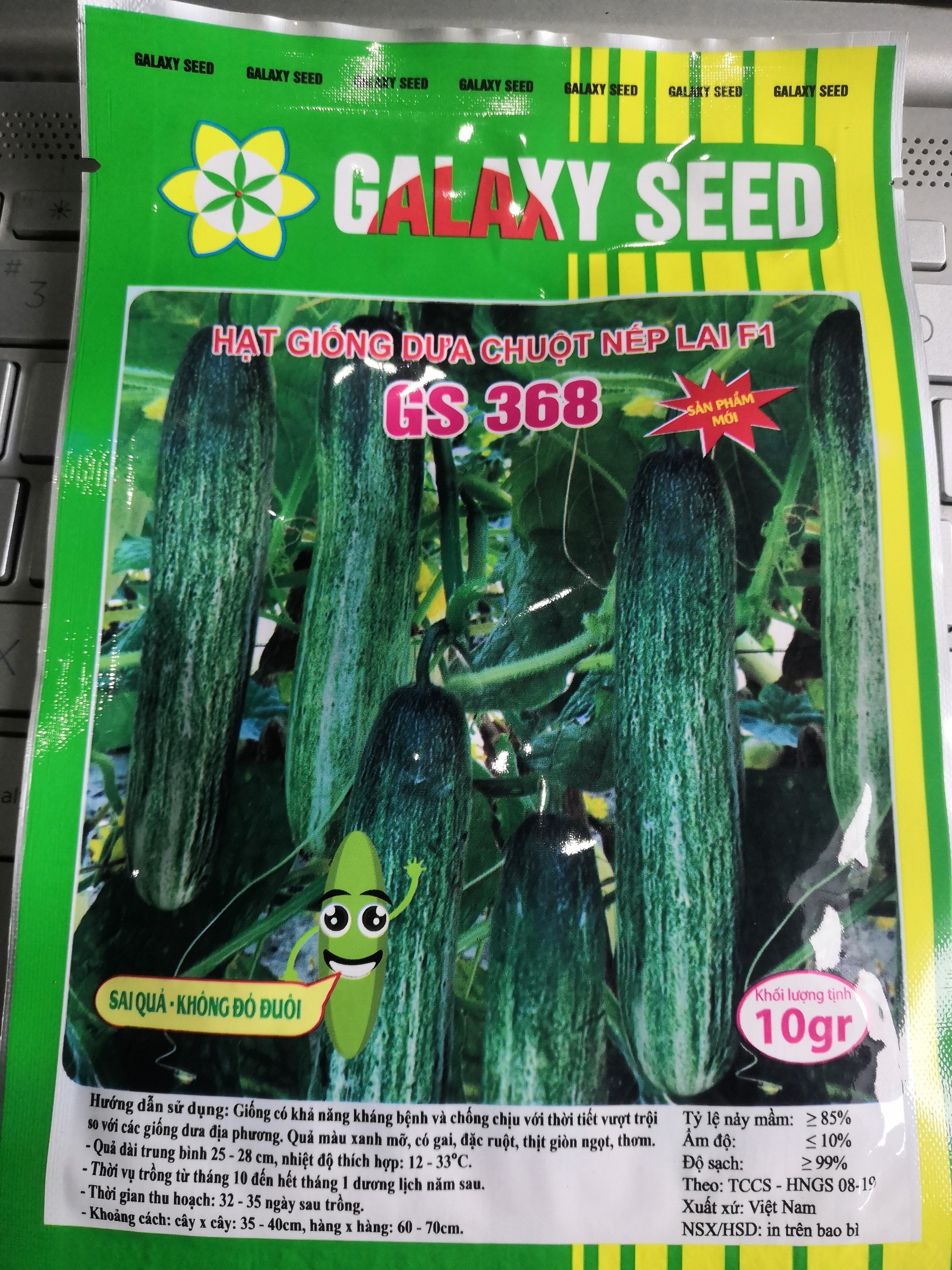 Hạt giống dưa chuột nếp thơm f1 gs368