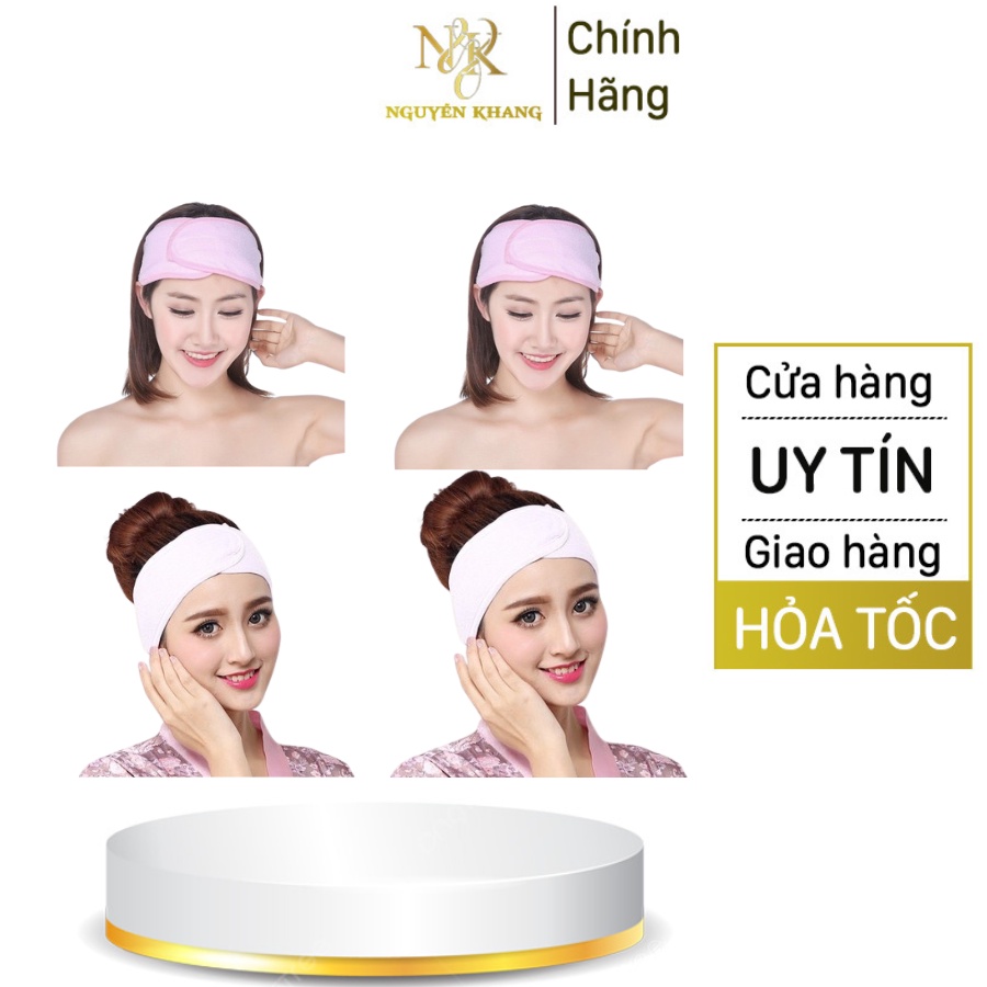 Băng đô quấn tóc quấn đầu, vải nâu, xám hồng, tím xanh rêu, đỏ đô mềm đủ màu chuyên dùng trong spa