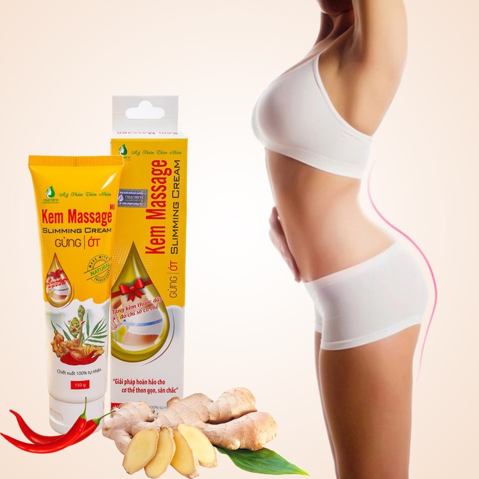 Kem massage tan mỡ. đánh bay mỡ hiệu quả với kem tan mỡ bụng gừng ớt ngân bình tìm lại eo thon dáng chuẩn