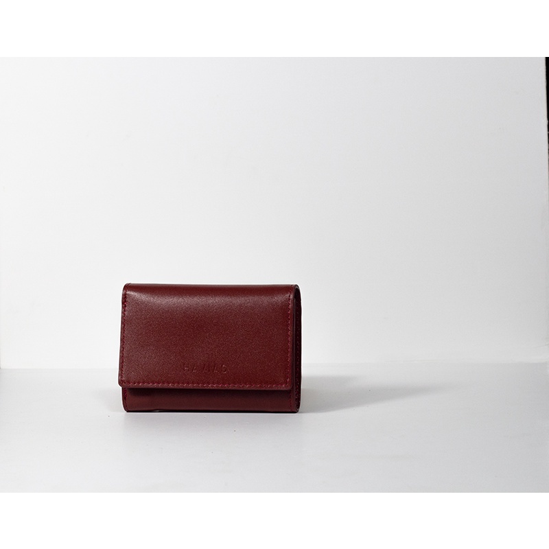 Bóp Ví Gấp Heart3 Mini Handcrafted Wallet thương hiệu Havias Đỏ