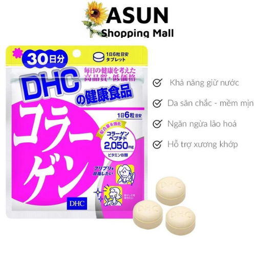 Viên Uống DHC Collagen Nhật Bản Hỗ Trợ Làm Đẹp Da
