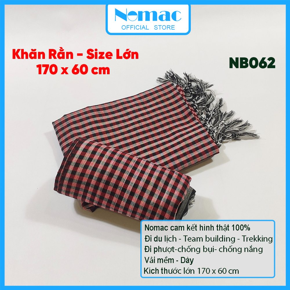 Khăn rằn Nam bộ - Campuchia / Size lớn 170x60cm / Khăn đi phượt Nomac -  Vải dày mềm mịn / MÃ N62