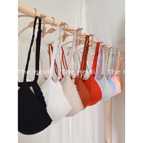 Áo lót bralette cài trước chất vải sợi tự nhiên thoáng mát - Simple Bra - Hàng Handmade - The Heidi