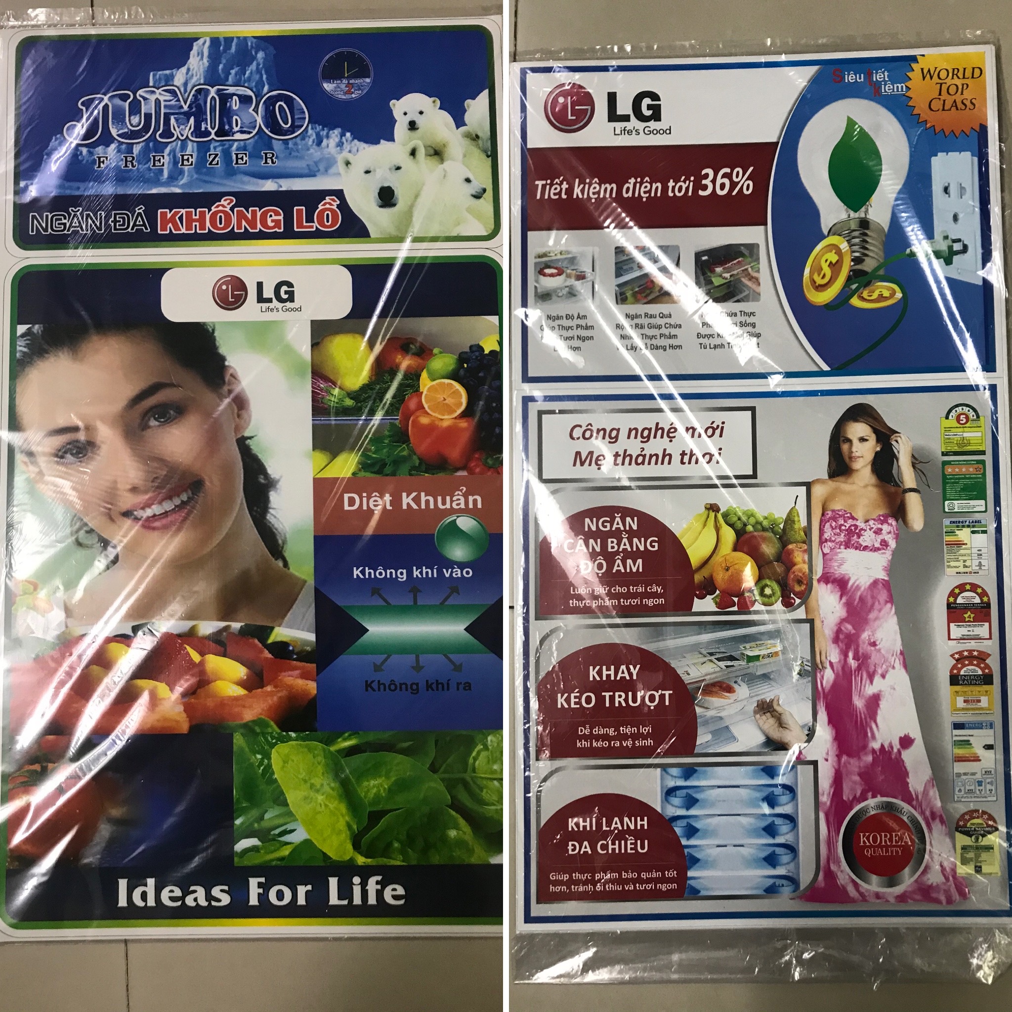 [HCM]Miếng dán tủ lạnh LG  - Tem dán tủ lạnh LG