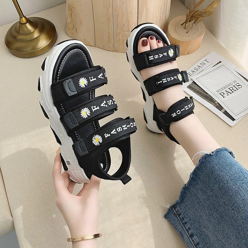 dép quai hậu nữ 3 quai dán dễ phối đồ đẹp
