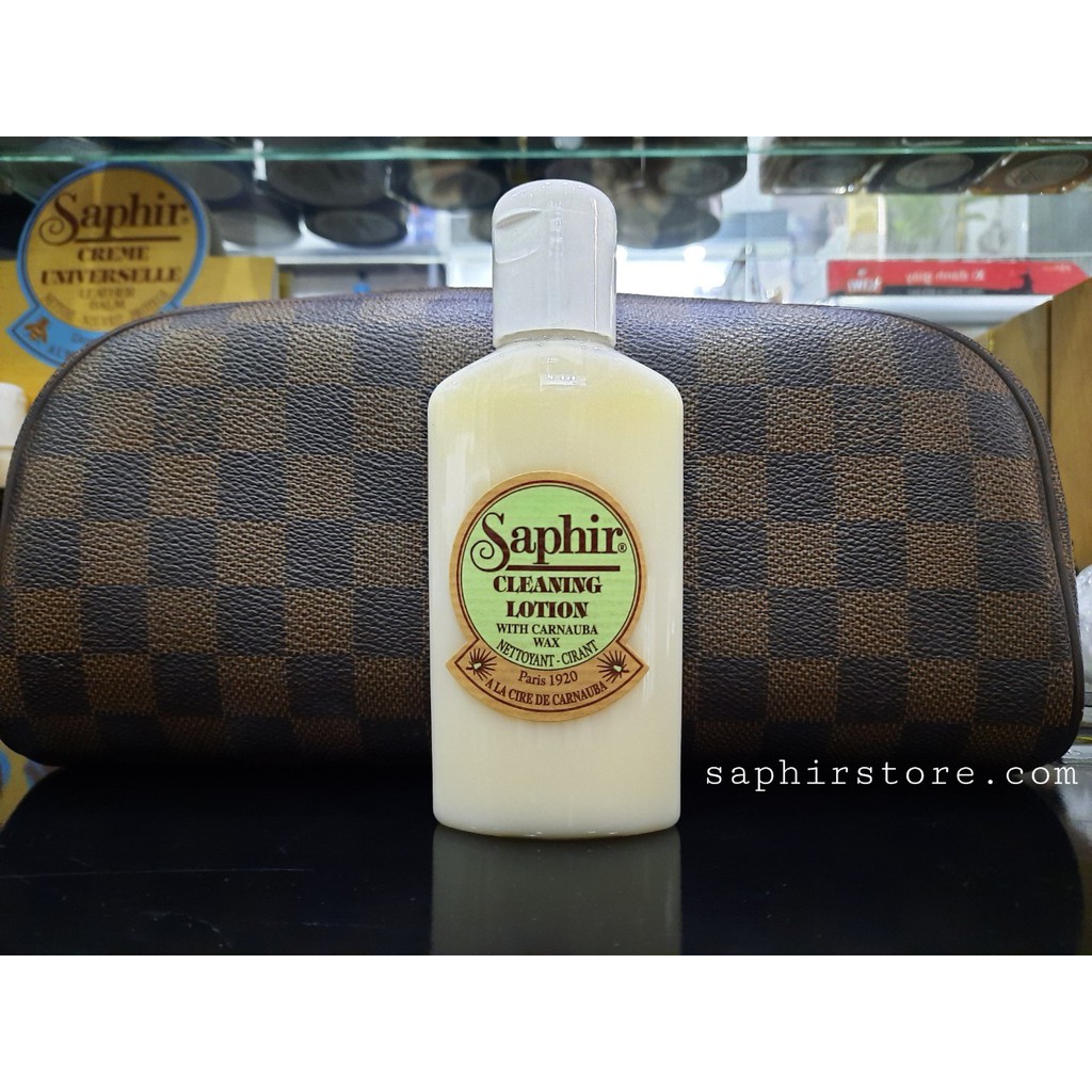 Sữa làm sạch,đánh bóng và làm mới tái tạo sư đàn hồi của da trơn patina và da nubuck dầu Saphir cleaning lotion 125ml