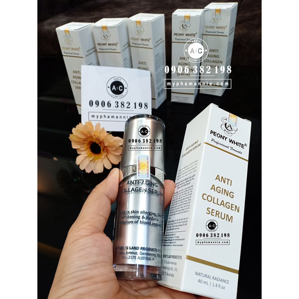 Tinh chất serum peony white ❤❤ tinh chất collagen peony white chai nhỏ 40ml anti aging collagen serum