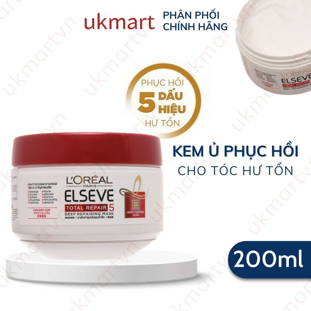 Kem ủ phục hồi tóc L'Oréal Paris Total Repair 5 200ml Mask Total Repair 5