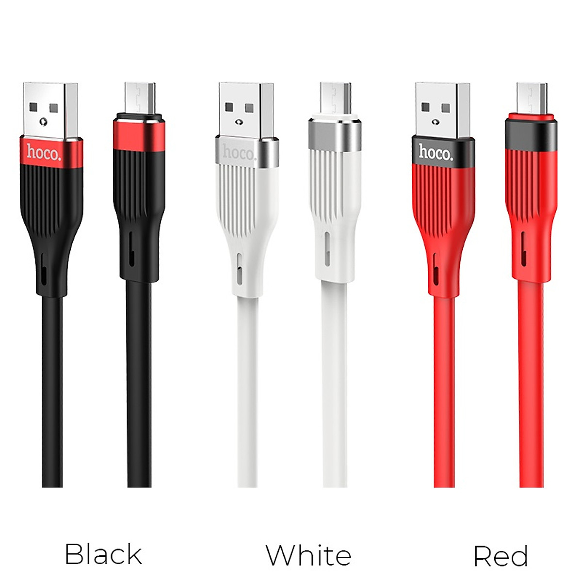 Cáp sạc nhanh dây silicon hoco u72 cổng micro