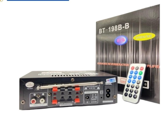 Amply mini bluetooth 12v/220v bt-198b hàng chuẩn