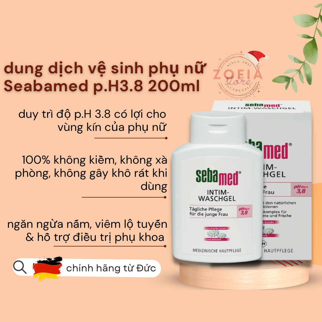  Dung dịch vệ sinh phụ nữ Sebamed 200 ml nội địa Đức 