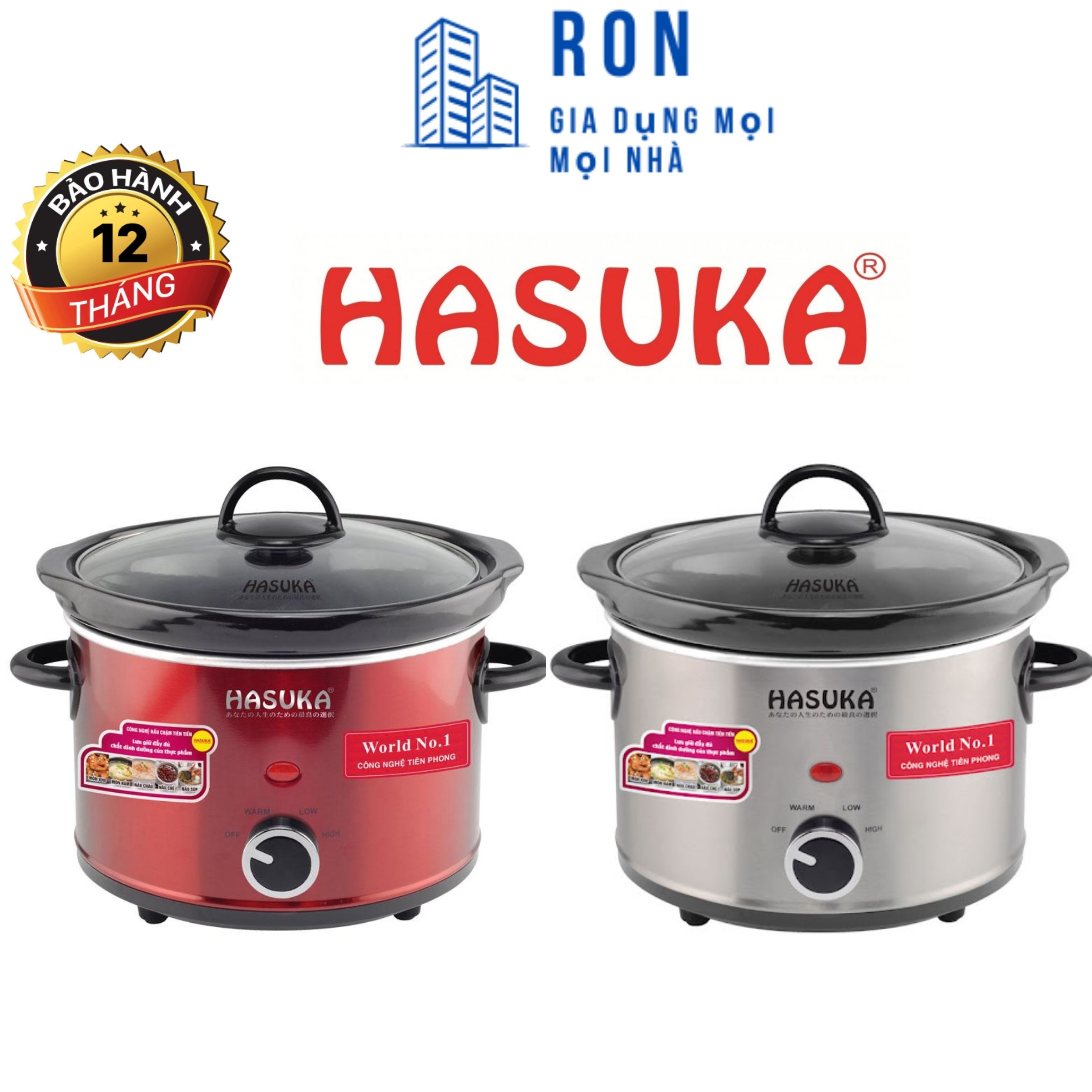 Nồi kho cá Hasuka HSK-118, nồi nấu chậm cho món ăn thêm đậm vị, giữ nguyên tinh chất, phù hợp ninh cháo,hầm