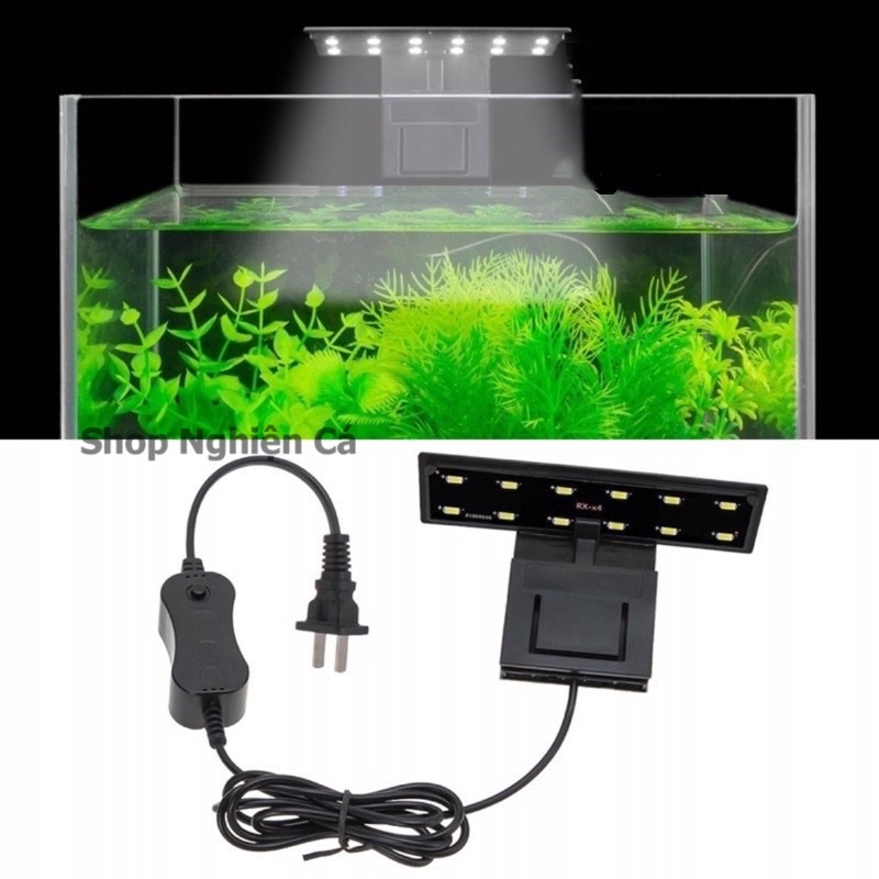 Đèn led hồ cá, thuỷ sinh jeneca x3 | đèn led kẹp show cá