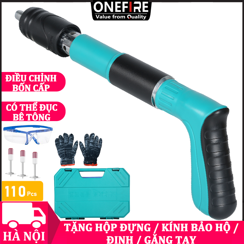 máy bắn đinh cầm tay, Hiện vật trần mini, súng bắn đinh giảm thanh, đinh đóng đinh gắn tường, máng dây cố định lắp đặt thẻ ống thang máy Súng bắn đinh bê tông( Tặng Kèm 110 Đinh )