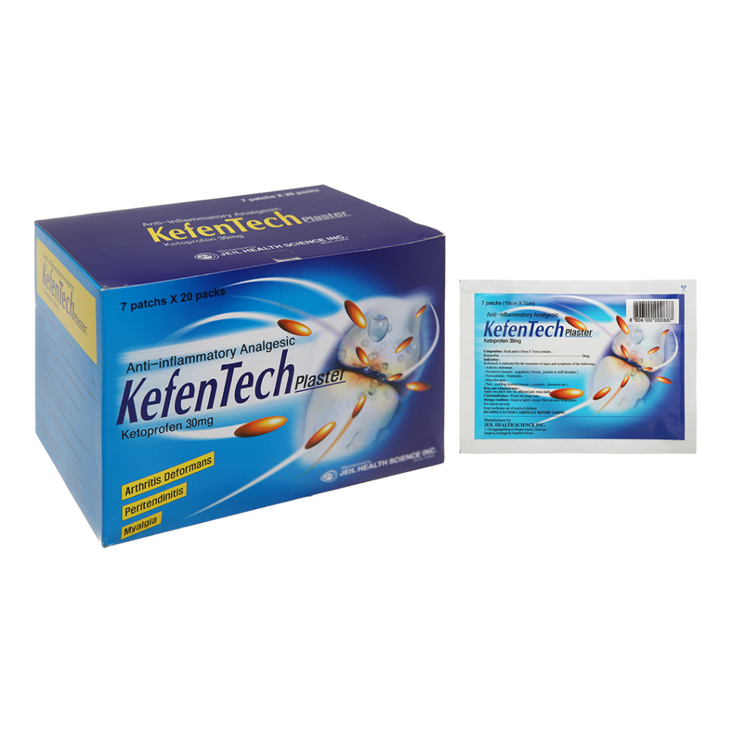 Cao dán giảm đau xương khớp Kefentech plaster