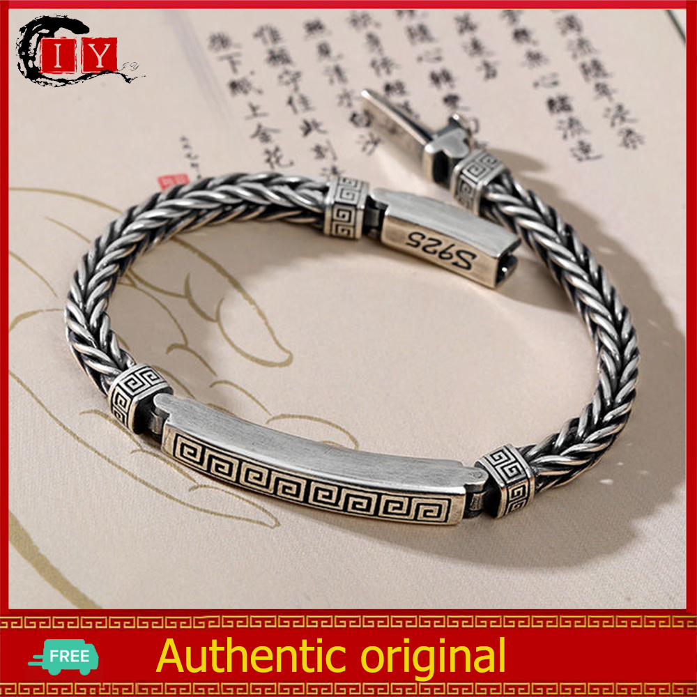 IY-Keel Bracelet BạC S925 MẫU Quay LạI VòNg Tay Nam Nữ Cá TíNh ThờI Trang