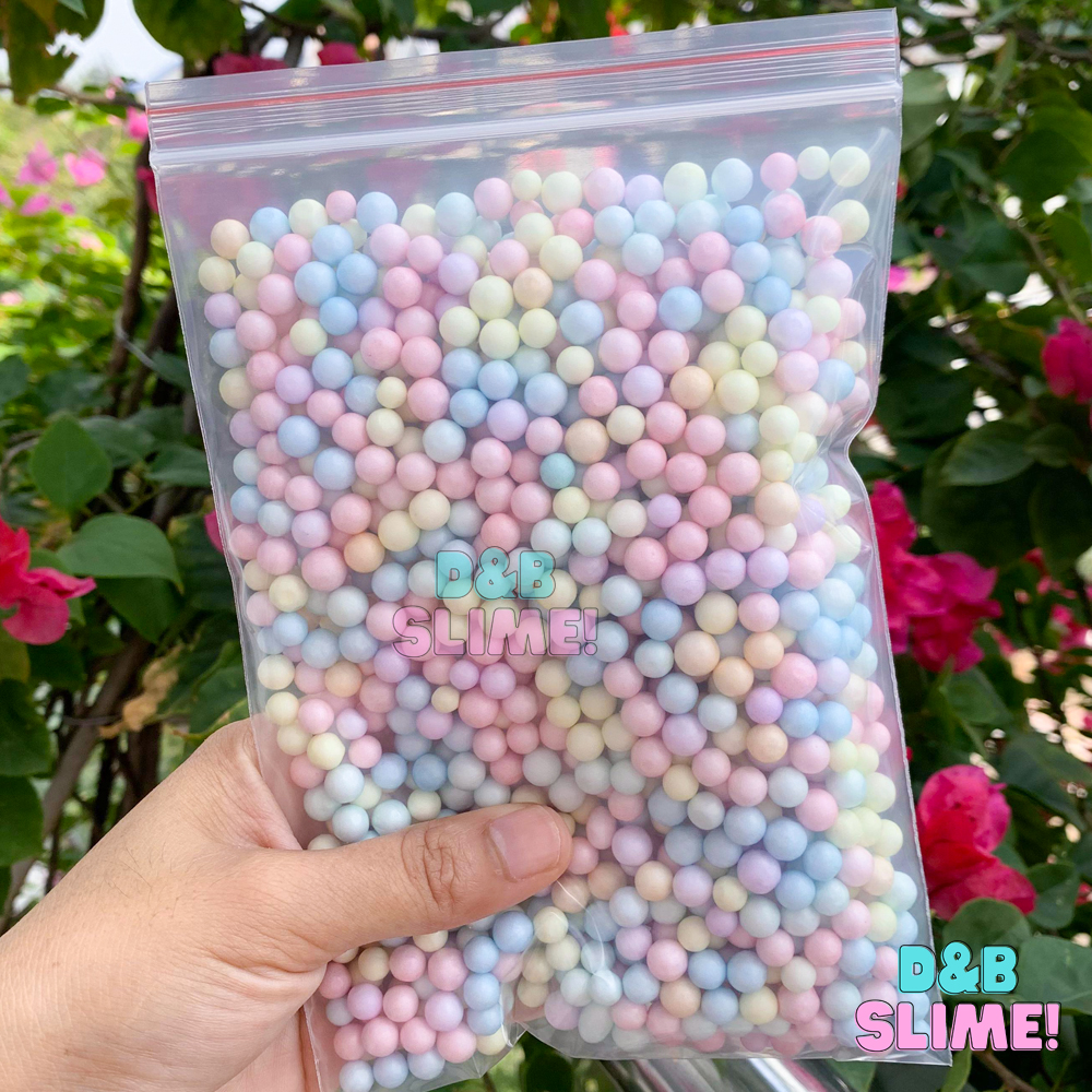 Hạt xốp mini nhiều màu sắc dùng để trang trí hộp quà, trộn slime, thủ công - nguyên liệu làm slime