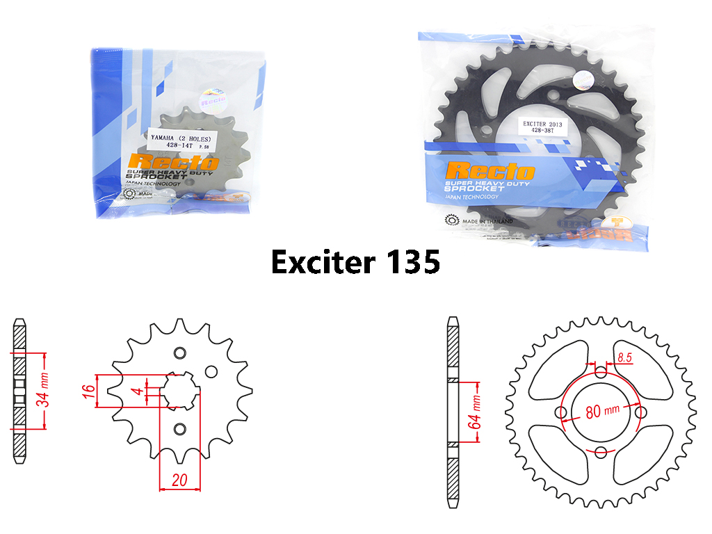 Recto Exciter 135 Nhông dĩa