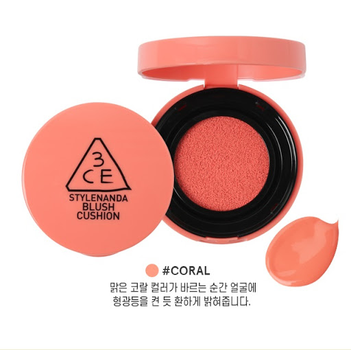 MÁ HỒNG KEM 3CE BLUSH CUSHION MÀU #CORAL CAM ĐÀO
