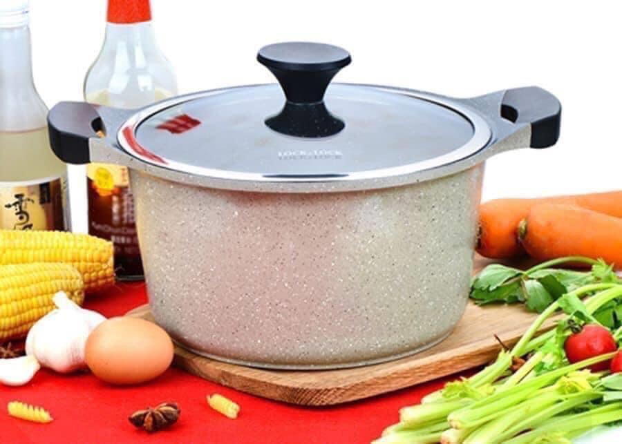Nồi stone chống dính cao cấp locknlock lca6244d 24cm - thành cao