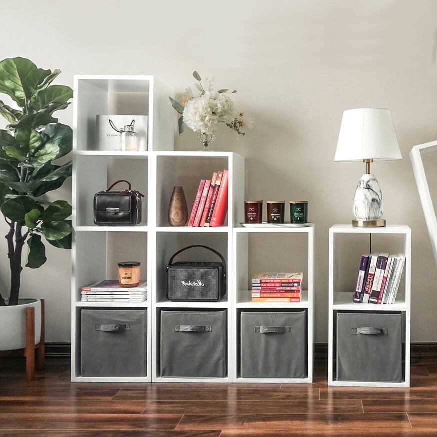 Kệ sách gỗ - kệ đa năng tổ ong nhiều tầng lắp ghép cực tiện ích