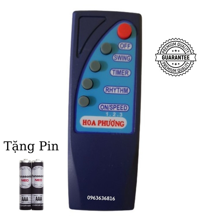 Điều khiển quạt hoa phượng - chính hãng