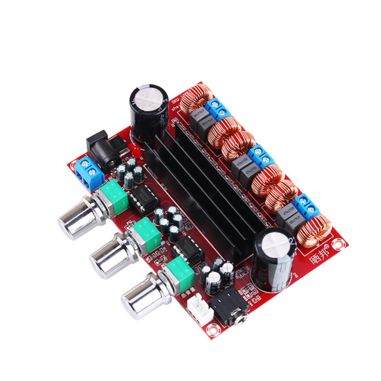 Bảng mạch khuếch đại công suất kỹ thuật số tap3116,âm thanh 2.1 công suất 50w*2 cùng với loa trầm 100w, điện áp dc 5-24v