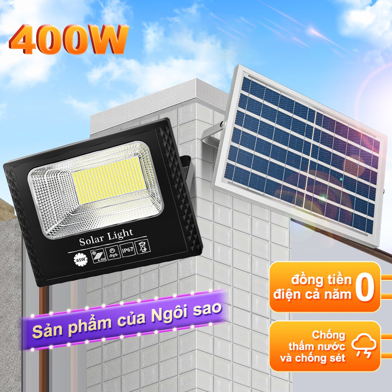 Đèn led năng lượng mặt trời siêu sáng chống nước, tiết kiệm điện năng 45w 75w 300w led thắng trang