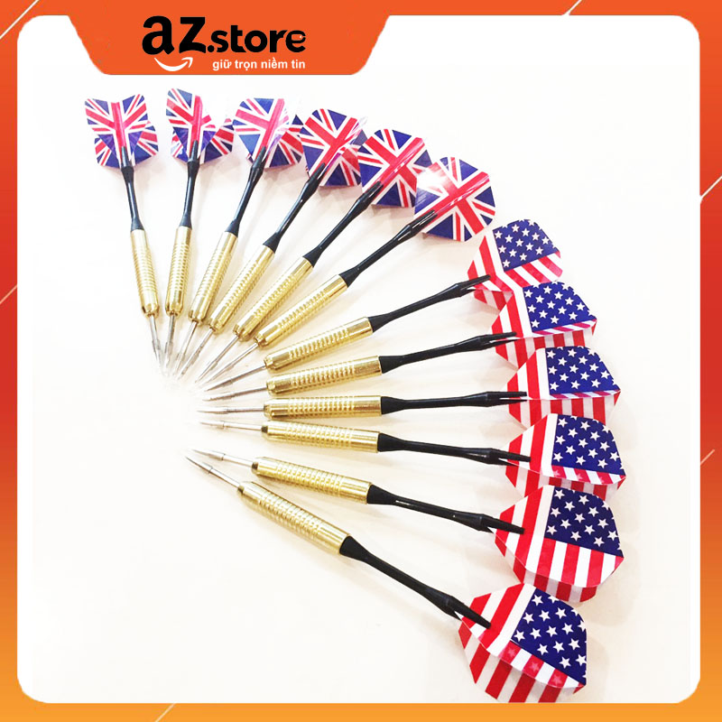 Combo 12 mũi phi tiêu cờ anh mỹ - chuẩn hình 100%