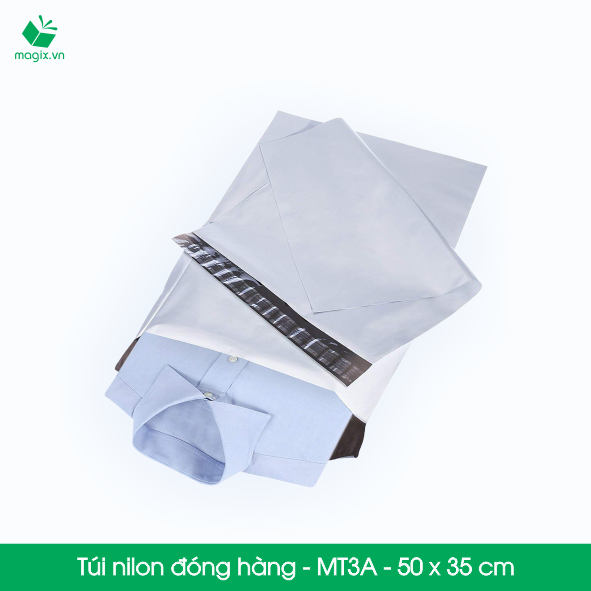 Mt3a - 50x35 cm - 200 túi nilon 2 lớp đóng hàng thay thùng hộp carton