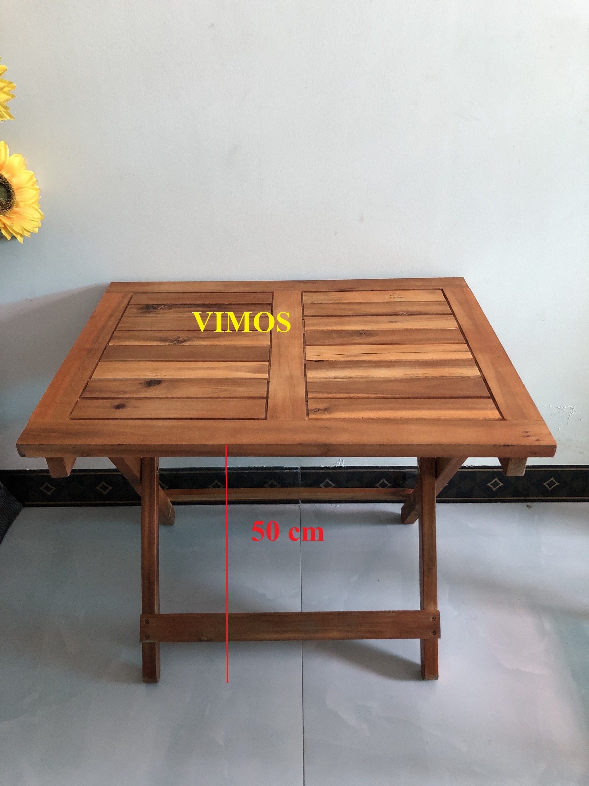 Bàn ghế gấp gọn ngoài trời, bàn ghế cafe sân vườn mini gỗ tự nhiên