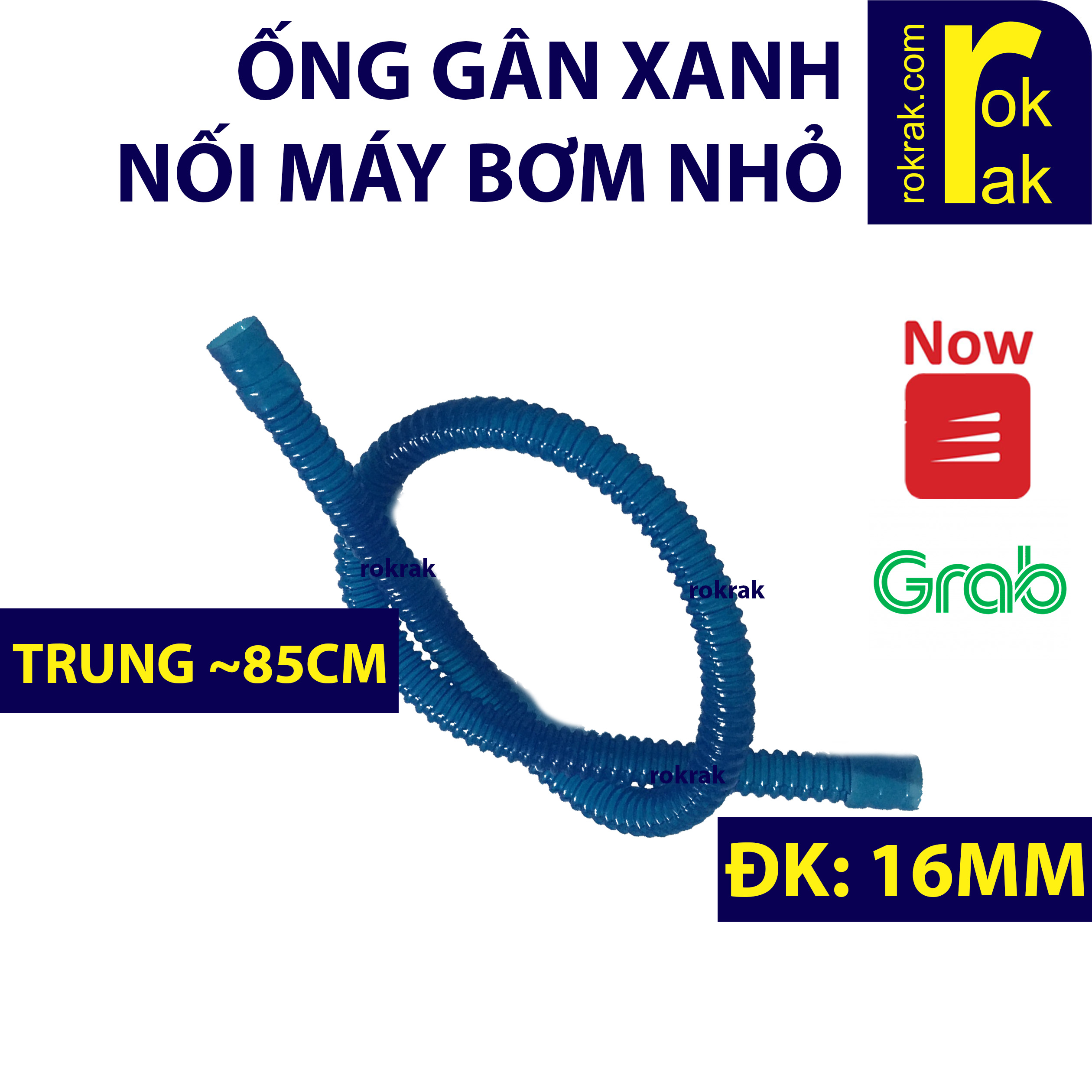 Ống dây xanh nối máy bơm dẫn nước hồ cá - Ống gân xanh trung