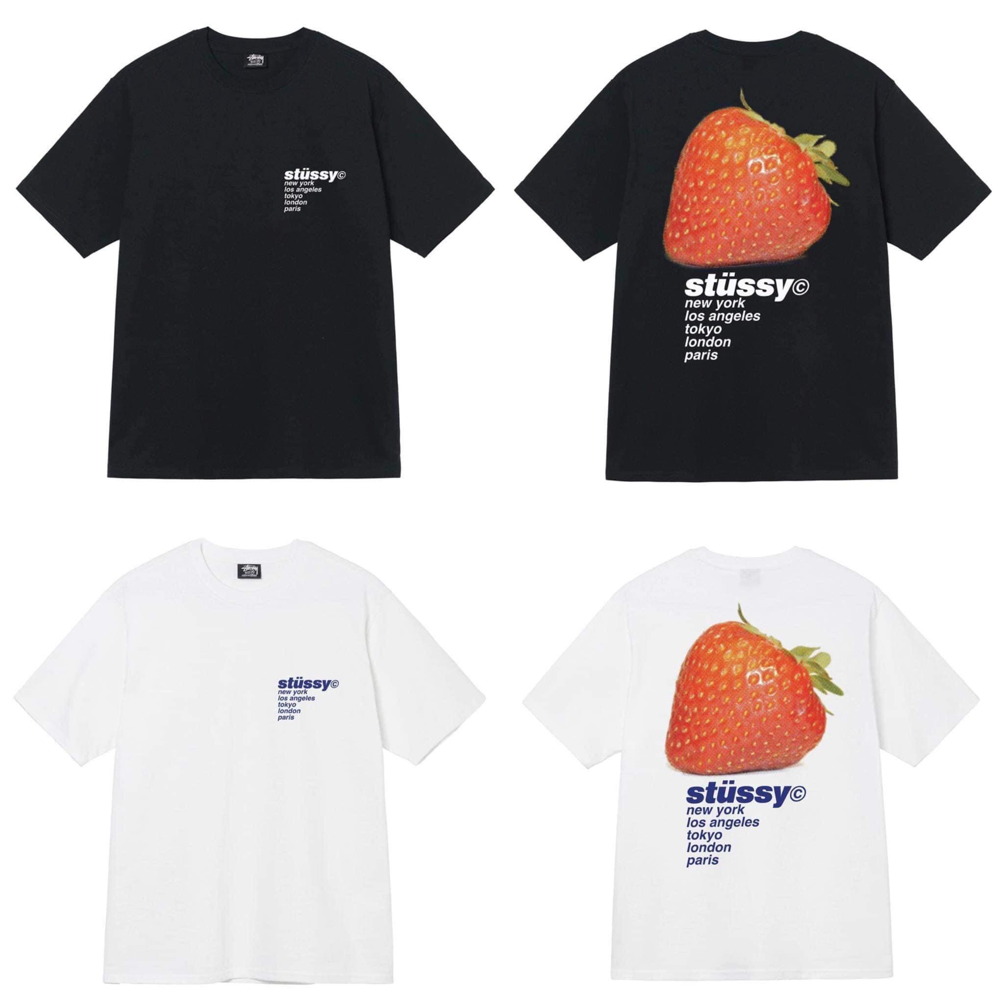 Áo thun stussy strawberry - có sẵn
